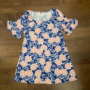 Ruby Rd. Floral Mini Dress Flutter Sleeve Coastal Boho Resortwear EUC Women’s M